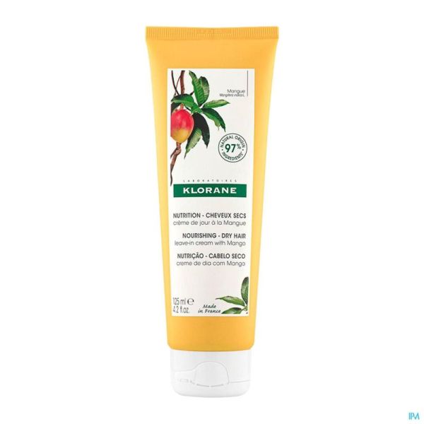 Klorane Capillaire Crème de Jour à la Mangue Tube 125ml