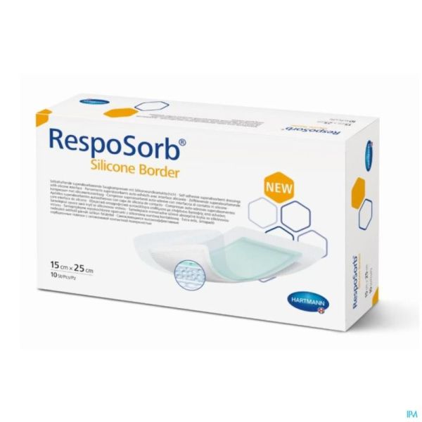 Resposorb Silicone Border 15x25cm 10 6851701