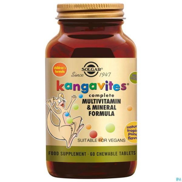 Solgar Kangavites Tropical Punch Comprimés Croq 60