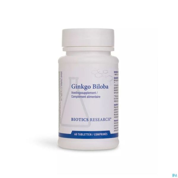 Ginkgo Biloba 24% Biotics Comp 60