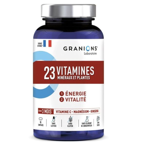 Granions 23 Vitamines Minéraux et Plantes 90 Comprimés
