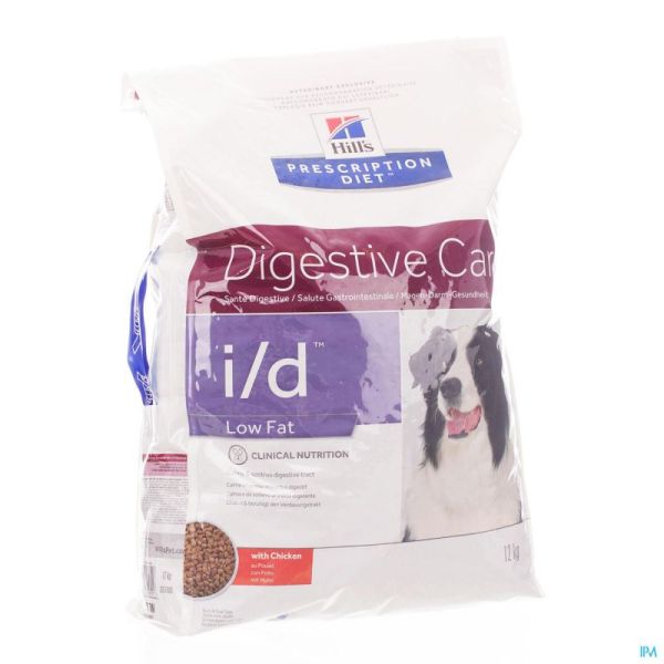 Hills Prescription Diet ID Chien Low Fat Poulet Croquettes 12kg