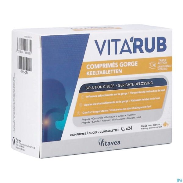 Vita'rub Maux Gorge Comp Sucer 24