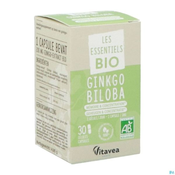 Vitavea Ginko Biloba Bio Gélules 30