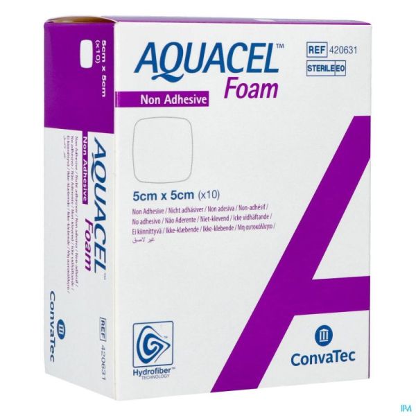 Aquacel Foam Non-adhesif 5x5cm 10
