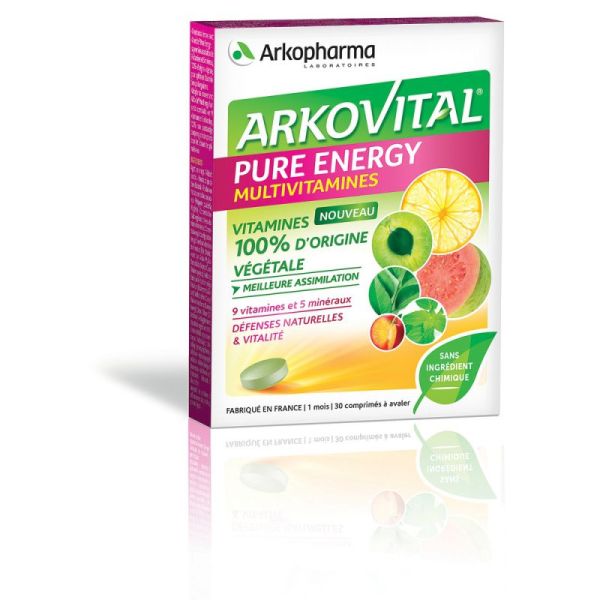 Arkovital Pure Energy 30 Comprimés
