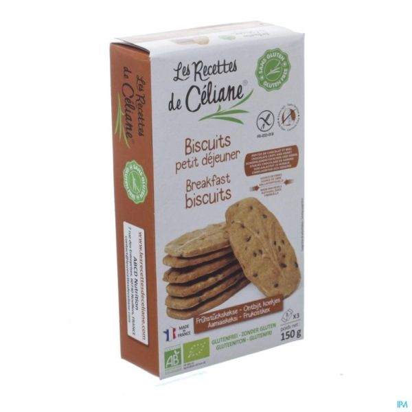 Celiane Biscuit Petit Dej. Bio 150g 4086 Revogan