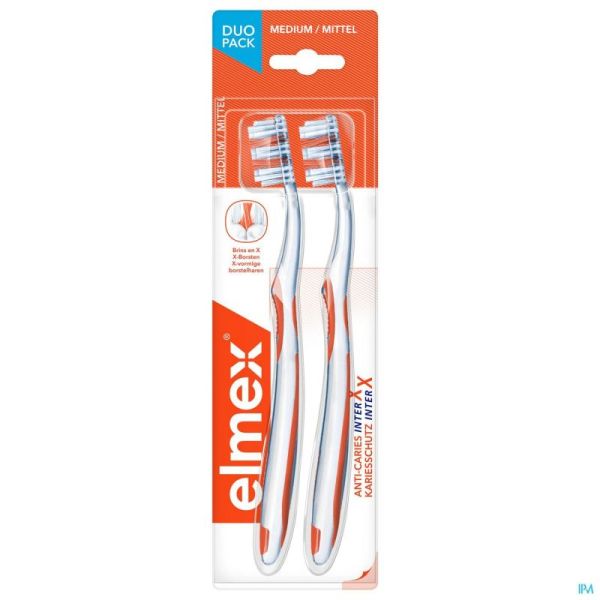 Elmex Brosse Dents Inter-x Medium Duopack