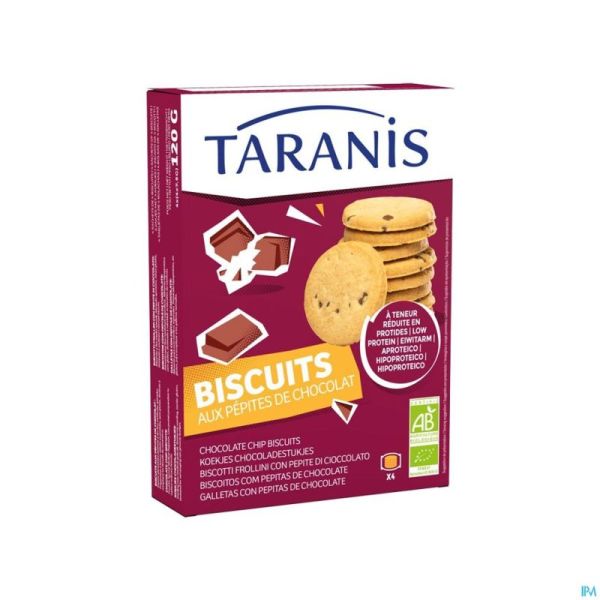 Taranis Biscuits Pepites Choco 120g Bio Revogan