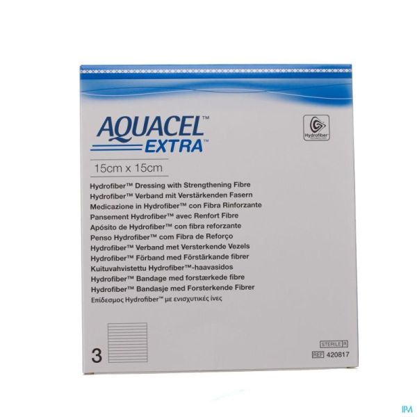 Aquacel Extra Ster 15x15cm 420817 3 Pièce