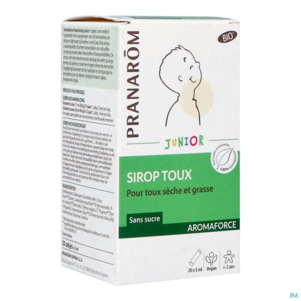 Aromaforce Sirop Toux Enfants. Dm Sachets 20x5ml Pranarom