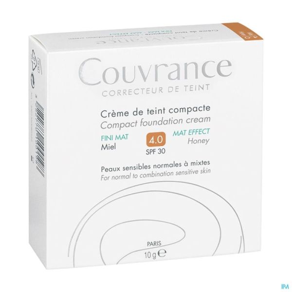 Avène Couvrance Crème Teintée Compacte Miel Fini Mat