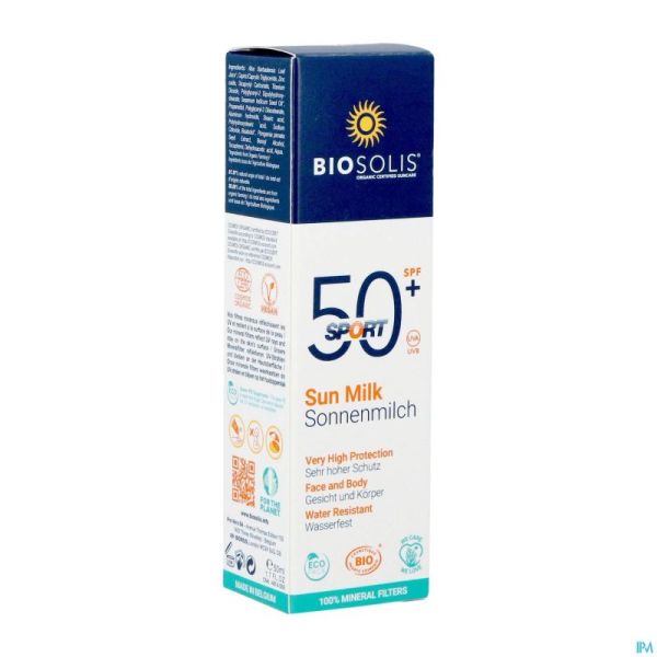 Biosolis Lait Solaire Sport Ip50+ 50ml
