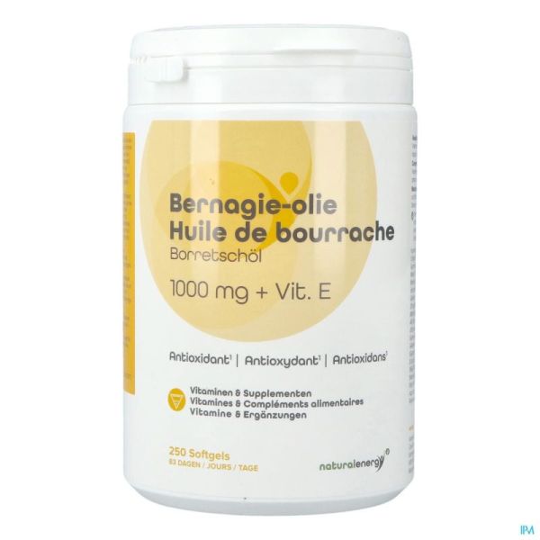 Huile Bourrache Nat Energy 250 Gélules