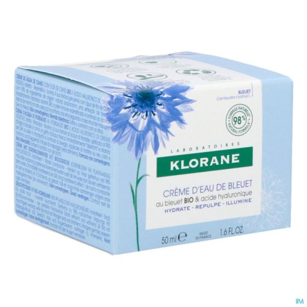 Klorane Visage Bleuet Crème Eau 50ml