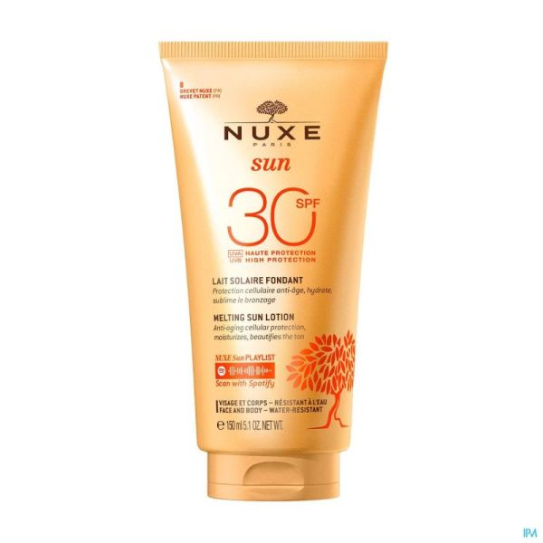 Nuxe Sun Lait Fondant Ip30 Visage et Corps Tube150ml Prix Permanent