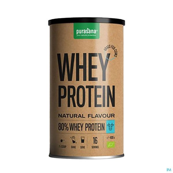 Purasana Whey Proteine Poudre 80% Nature Bio 400g