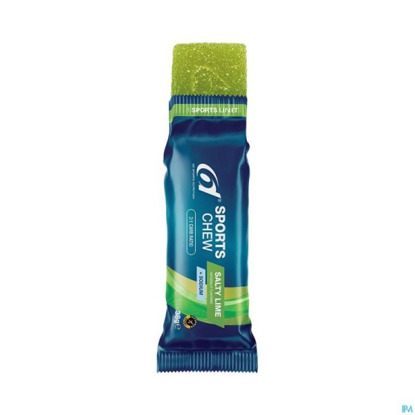 6d Sports Chew Salty Lime 10x38g