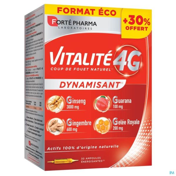 Vitalite 4g Forte Pharma  30 Ampoules