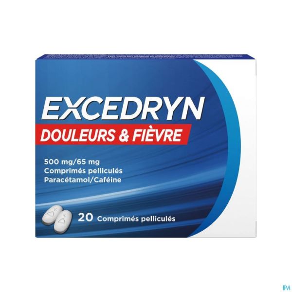 Excedryn Douleurs & Fièvre 500/65 20 Comprimés Pelliculés