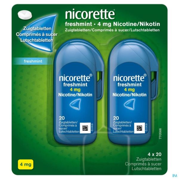 Nicorette Freshmint 80 Comprimés A Sucer 4 Mg