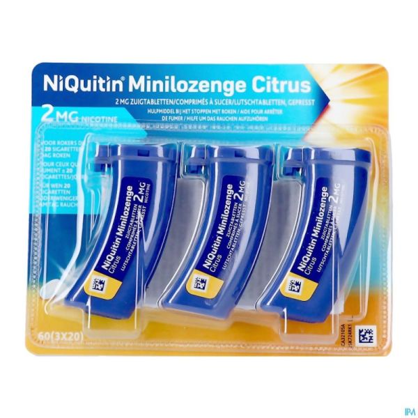 Niquitin Minilozenge Citrus 2mg 60 Comprimés
