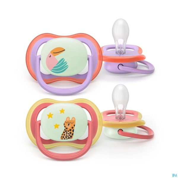 Philips Avent Sucette +18m Air Nuit Toucan/chat 2