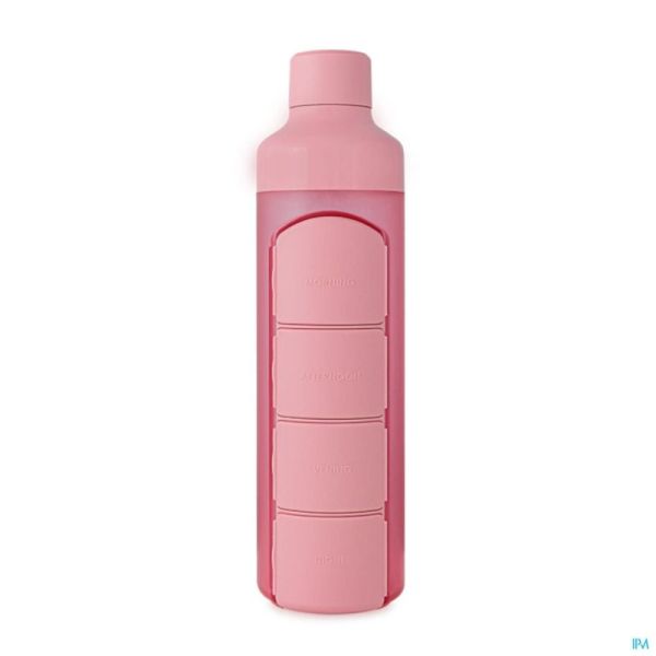 Yos Water Bottle & Pill Box Daily Perfect Pink