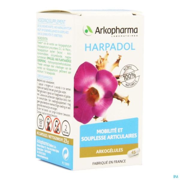 Arkogelules Harpagophytum 45 Gélules Harpadol