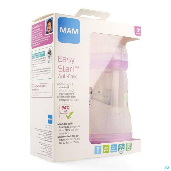 Biberon Mam Easy Start A/colic 260ml Meisje