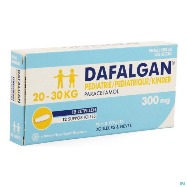 Dafalgan Pédiatrique 300mg Suppositoires 12
