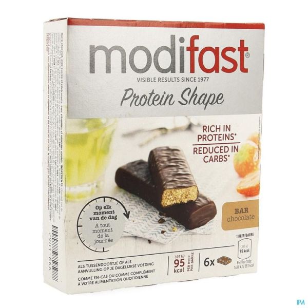 Modifast Protiplus Barre Chocolat Noir 6
