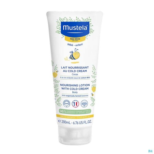 Mustela Peaux Sèches Lait Nourrissant au Cold Cream Peaux Sèches 200 Ml