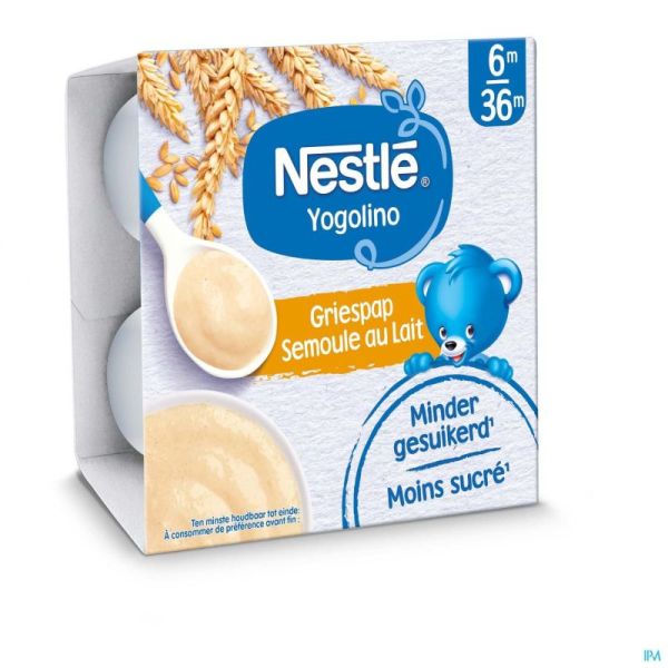 Nestle Baby Dessert Semoule Lait Pot 4x100g