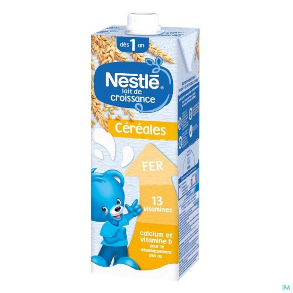Nestle Lait Croissance+ Cereales 1 L