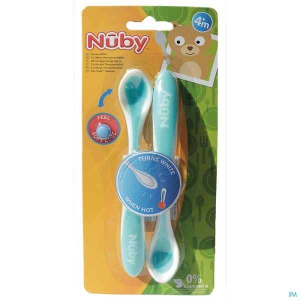 Nuby Cuillères Thermosensibles à Bord Doux