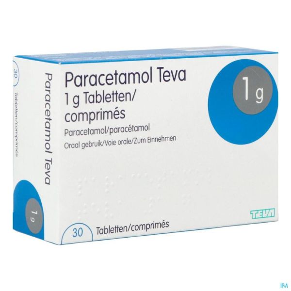 Paracetamol Teva 1g Comprimés 30 X 1g Blister