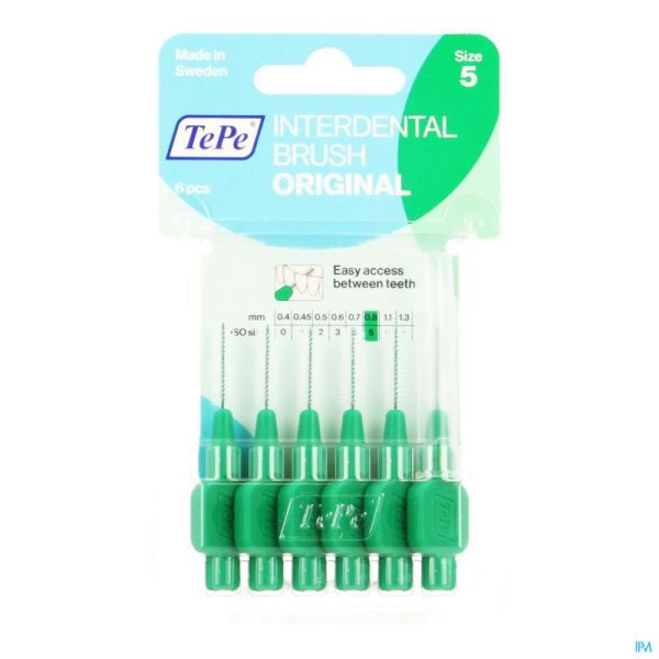 Tepe Interdental Brush 0,8mm Vert 6 Pièce