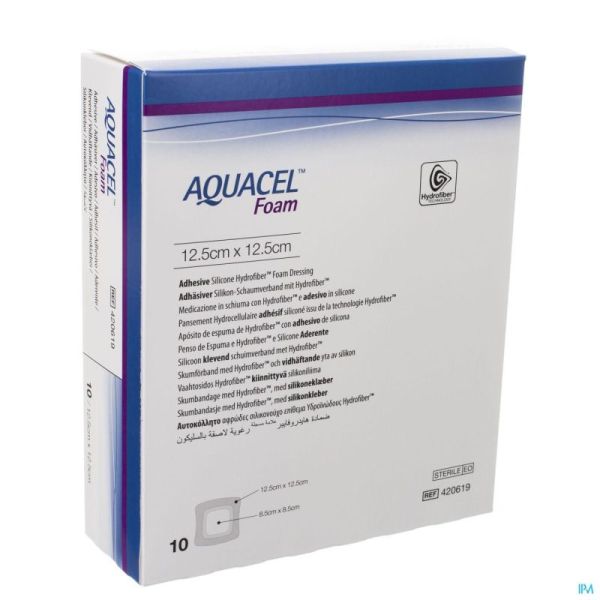 Aquacel Foam Adh 12,5x12,5cm 420619 10 P