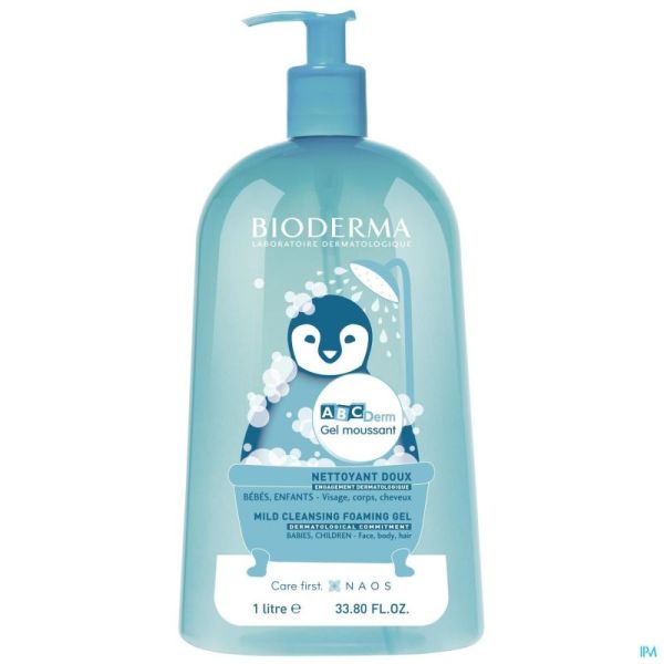 Bioderma Abc Derm Gel Nettoyant Moussant 1 L