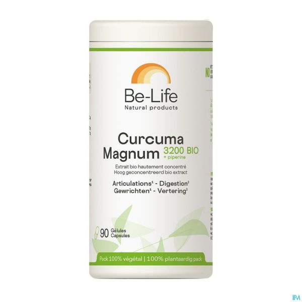 Curcuma Magnum 3200 Be Life Bio Pot Gélules 90