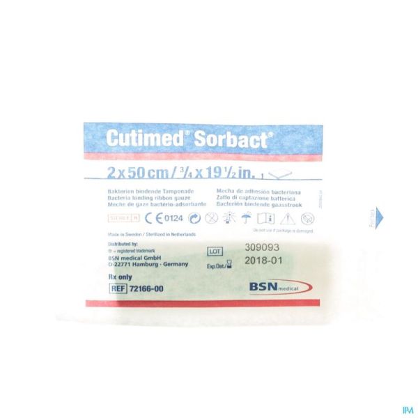 Cutimed Sorbact Meches 2x50cm 1 7216600