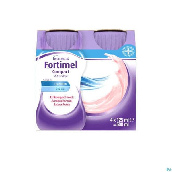 Fortimel Compact 2.4kcal Fraise 4x125ml