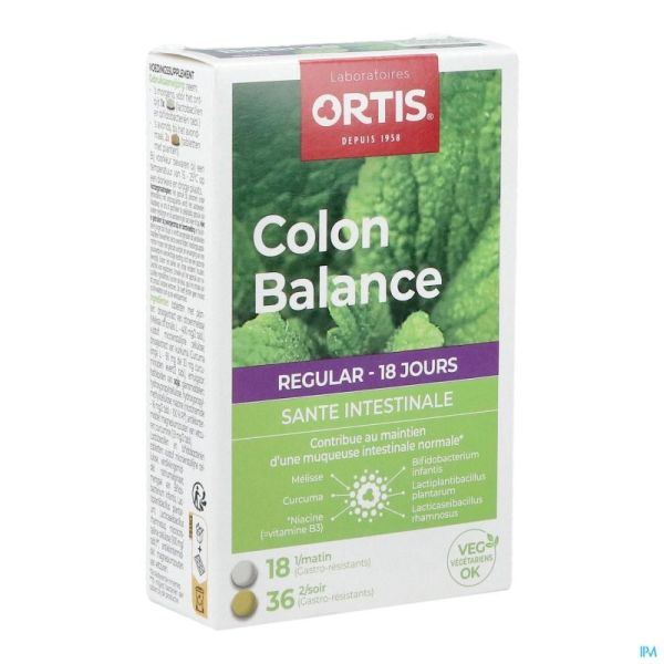 Ortis Colon Balance Regular Comprimés 54