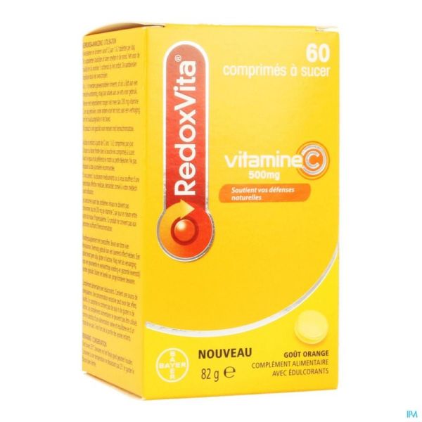 Redoxvita Orange 60 Comprimés A Sucer 500 Mg