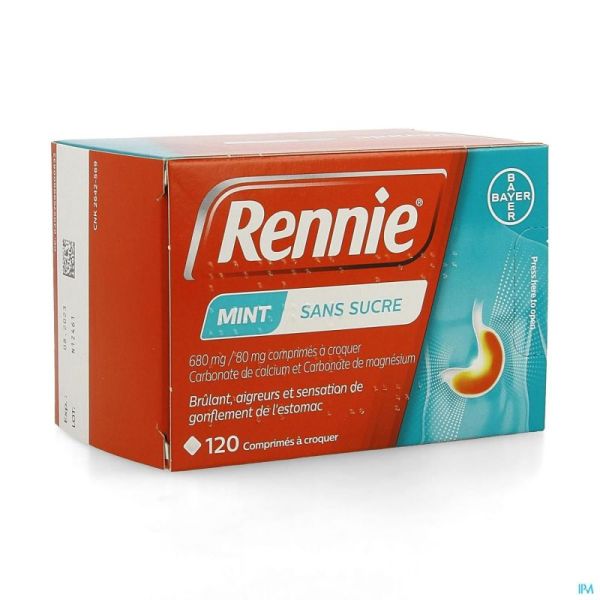 Rennie S Sucre 120 Pastilles