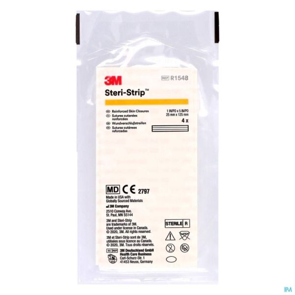 Steri-strip Nr 1548r 25mmx125mm 1 Pièce