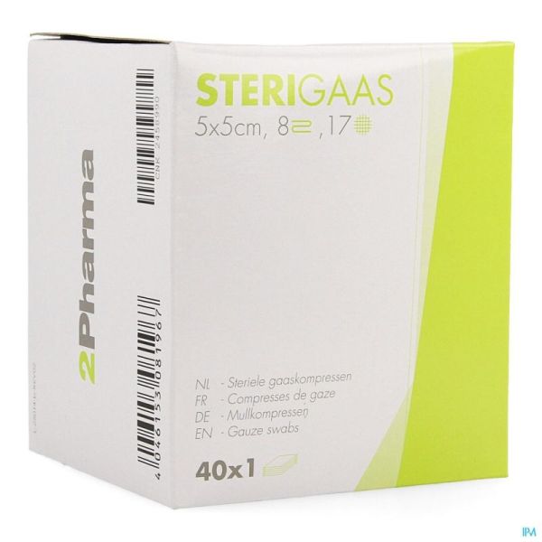 Sterigaas Compr St 5x5 40 Pièce