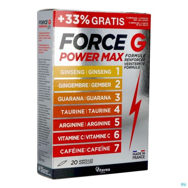 Force G Power Max 20 Ampoules
