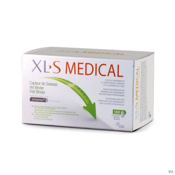 Xls Médical Capteur de Graisses 180 Comprimés